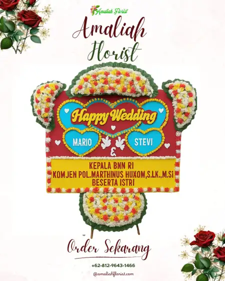Papan Bunga Pernikahan Terrak